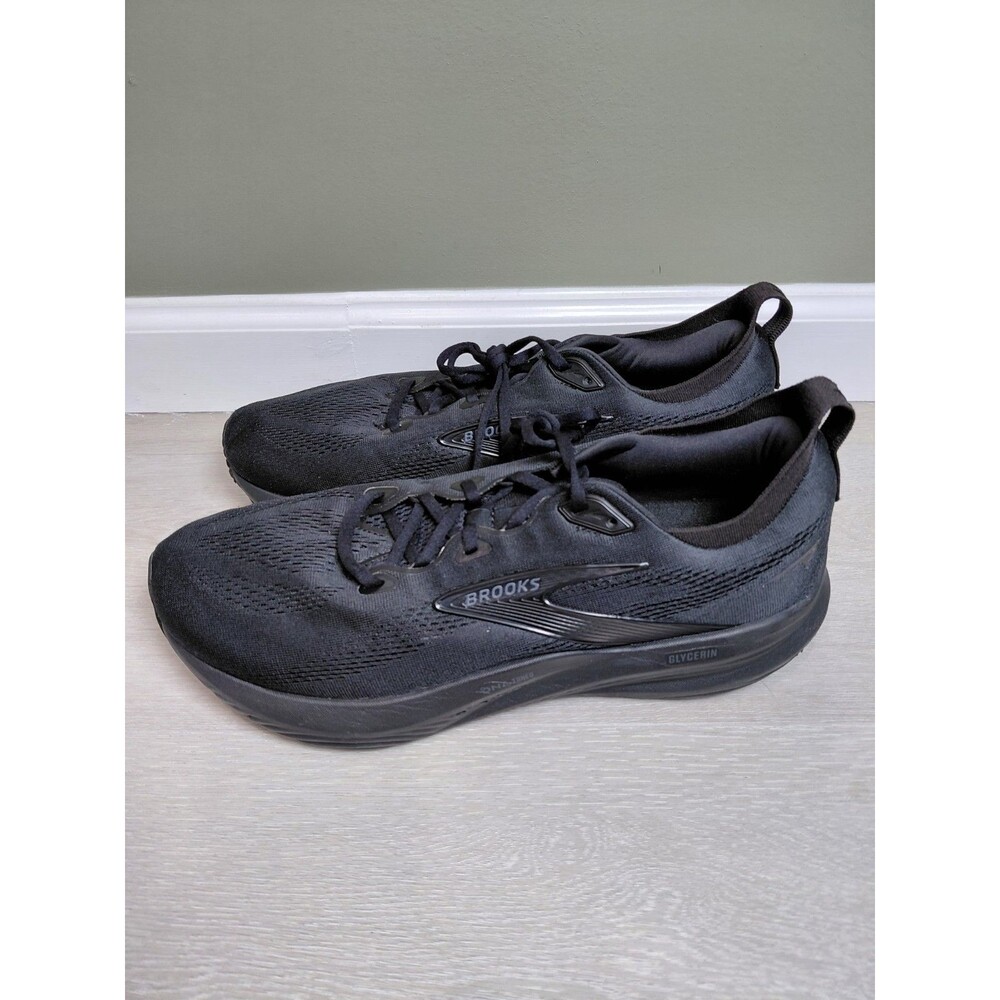 Brooks Glycerin 22 Lace Up Athletic Running Shoes Black Men's Size 13 2E